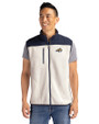 Montana State Bobcats Cutter & Buck Cascade Eco Fleece Mens Vest Shell/Navy Blue Front
