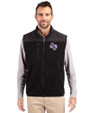 Stephen F Austin Lumberjacks Cutter & Buck Cascade Eco Fleece Mens Vest Black Front