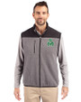 Marshall Thundering Herd College Vault Cutter & Buck Cascade Eco Fleece Mens Vest Elemental Grey/Black Front