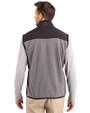 Portland State Vikings College Vault Cutter & Buck Cascade Eco Fleece Mens Vest Elemental Grey/Black Back