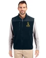 Northern Arizona Lumberjacks College Vault Cutter & Buck Cascade Eco Fleece Mens Vest Navy Blue Front