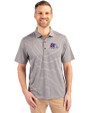 Fresno State Bulldogs Cutter & Buck Forge Eco Heather Stripe Stretch Recycled Mens Big & Tall Polo Elemental Grey Heather Front