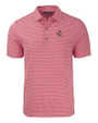 Louisville Cardinals College Vault Cutter & Buck Forge Eco Heather Stripe Stretch Recycled Mens Big & Tall Polo Cardinal Red Heather Mannequin