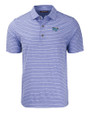 Middle Tennessee Blue Raiders Cutter & Buck Forge Eco Heather Stripe Stretch Recycled Mens Polo Tour Blue Heather Mannequin