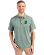 Charlotte 49ers Cutter & Buck Forge Eco Heather Stripe Stretch Recycled Mens Polo Hunter Heather Front