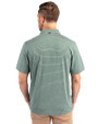 Charlotte 49ers Cutter & Buck Forge Eco Heather Stripe Stretch Recycled Mens Polo Hunter Heather Back