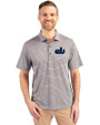 Old Dominion Monarchs College Vault Cutter & Buck Forge Eco Heather Stripe Stretch Recycled Mens Polo Elemental Grey Heather Front
