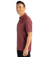 Harvard Crimson Cutter & Buck Forge Eco Stretch Recycled Mens Big & Tall Polo Dark Bordeaux Heather Side