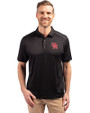 Houston Cougars Cutter & Buck Forge Eco Stretch Recycled Mens Big & Tall Polo Black Front