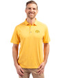Iowa Hawkeyes Cutter & Buck Forge Eco Stretch Recycled Mens Polo College Gold Heather Front
