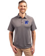 Memphis Tigers Cutter & Buck Forge Eco Stretch Recycled Mens Polo Elemental Grey Front