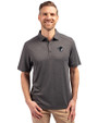 Seton Hall Pirates Cutter & Buck Forge Eco Stretch Recycled Mens Polo Dark Black Heather Front