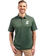 Charlotte 49ers Cutter & Buck Forge Eco Stretch Recycled Mens Polo Dark Hunter Heather Front