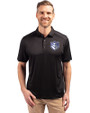 Saint Louis Billikens Cutter & Buck Forge Eco Stretch Recycled Mens Polo Black Front
