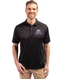 Northwestern Wildcats College Vault Cutter & Buck Forge Eco Stretch Recycled Mens Polo Black Front