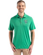 Tulane Green Wave College Vault Cutter & Buck Forge Eco Stretch Recycled Mens Polo Kelly Green Front