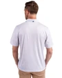 Montana State Bobcats Cutter & Buck Pike Eco Symmetry Print Stretch Recycled Mens Big & Tall Polo White/Polished Back