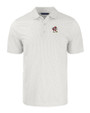 Louisville Cardinals College Vault Cutter & Buck Pike Eco Symmetry Print Stretch Recycled Mens Big & Tall Polo White/Polished Mannequin