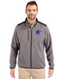 Memphis Tigers Cutter & Buck Cascade Eco Fleece Mens Full Zip Jacket Elemental Grey/Black Front