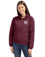 Morehouse Maroon Tigers Cutter & Buck Charter Eco Recycled Womens Full-Zip Jacket Bordeaux Front