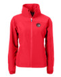 Winston-Salem State Rams Cutter & Buck Charter Eco Recycled Womens Full-Zip Jacket Red Mannequin