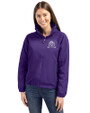 Northwestern Wildcats College Vault Cutter & Buck Charter Eco Recycled Womens Full-Zip Jacket College Purple Front