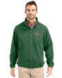 Miami Hurricanes Cutter & Buck Charter Eco Recycled Mens Full-Zip Jacket Hunter Green Front