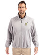 Navy Midshipmen Cutter & Buck Charter Eco Recycled Mens Full-Zip Jacket Polished Medium Gray Front