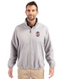 Southern Illinois Salukis College Vault Cutter & Buck Charter Eco Recycled Mens Full-Zip Jacket Polished Medium Gray Front