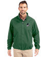 Portland State Vikings College Vault Cutter & Buck Charter Eco Recycled Mens Full-Zip Jacket Hunter Green Front