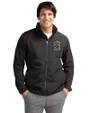 Wichita State Shockers College Vault Cutter & Buck Charter Eco Recycled Mens Full-Zip Jacket Black Front