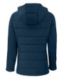 Texas Rio Grande Valley Vaqueros Cutter & Buck Evoke Hybrid Softshell Recycled Full Zip Womens Hooded Jacket Navy Blue Mannequin Back