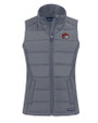 Winston-Salem State Rams Cutter & Buck Evoke Hybrid Softshell Recycled Womens Full Zip Vest Elemental Grey Mannequin