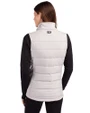 Morehouse Maroon Tigers Cutter & Buck Evoke Hybrid Softshell Recycled Womens Full Zip Vest CONCRETE Back