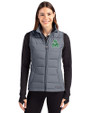 Marshall Thundering Herd College Vault Cutter & Buck Evoke Hybrid Softshell Recycled Womens Full Zip Vest Elemental Grey Front