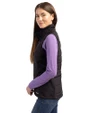George Mason Patriots College Vault Cutter & Buck Evoke Hybrid Softshell Recycled Womens Full Zip Vest Black Side