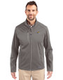 Montana State Bobcats Cutter & Buck Evoke Softshell Recycled Full Zip Mens Jacket Elemental Grey Front