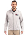 Central Missouri Mules Cutter & Buck Evoke Softshell Recycled Full Zip Mens Jacket CONCRETE Front