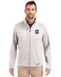 Georgetown Hoyas College Vault Cutter & Buck Evoke Softshell Recycled Full Zip Mens Jacket CONCRETE Front