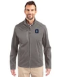 Georgetown Hoyas College Vault Cutter & Buck Evoke Softshell Recycled Full Zip Mens Jacket Elemental Grey Front