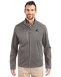 Portland State Vikings College Vault Cutter & Buck Evoke Softshell Recycled Full Zip Mens Jacket Elemental Grey Front