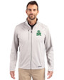 Marshall Thundering Herd College Vault Cutter & Buck Evoke Softshell Recycled Full Zip Mens Jacket CONCRETE Front