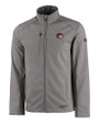 Winston-Salem State Rams Cutter & Buck Evoke Softshell Recycled Full Zip Mens Jacket Elemental Grey Mannequin