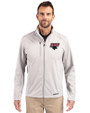 Clark Atlanta Panthers Cutter & Buck Evoke Softshell Recycled Full Zip Mens Jacket CONCRETE Front