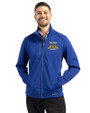 North Carolina A&T Aggies Cutter & Buck Evoke Softshell Recycled Full Zip Mens Jacket Tour Blue Front