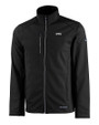 NYU Violets Cutter & Buck Evoke Softshell Recycled Full Zip Mens Jacket BL_MANN_HG 