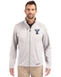 Yale Bulldogs Cutter & Buck Evoke Softshell Recycled Full Zip Mens Jacket CONCRETE Front