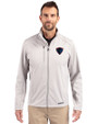 DePaul Blue Demons Cutter & Buck Evoke Softshell Recycled Full Zip Mens Jacket CONCRETE Front