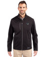 Seton Hall Pirates Cutter & Buck Evoke Softshell Recycled Full Zip Mens Jacket Black Front