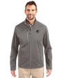 Seton Hall Pirates Cutter & Buck Evoke Softshell Recycled Full Zip Mens Jacket Elemental Grey Front